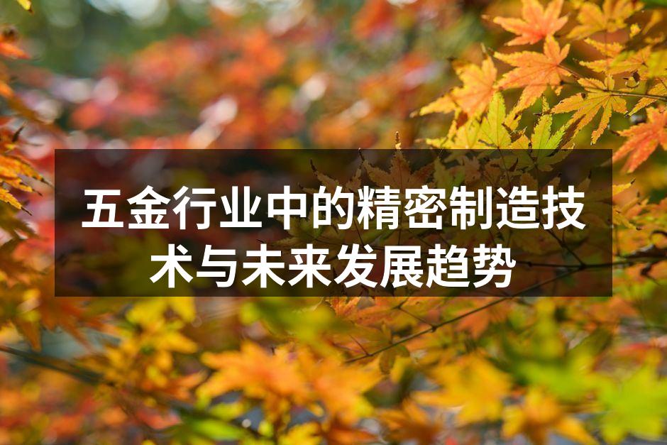 五金行业中的精密制造技术与未来发展趋势